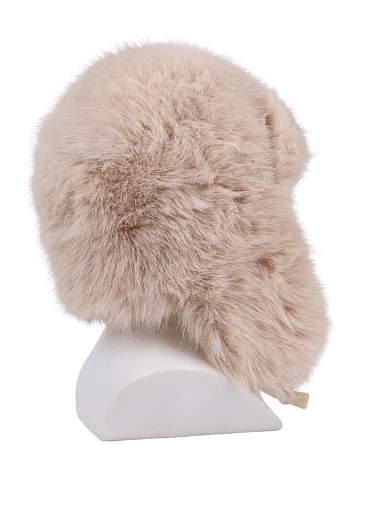Шапка з хутром біла(701-2) - фото 2 - Miraton