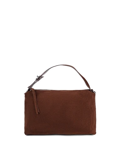 Жіноча сумка тоут MIRATON замшева коричнева - фото 2 - Miraton