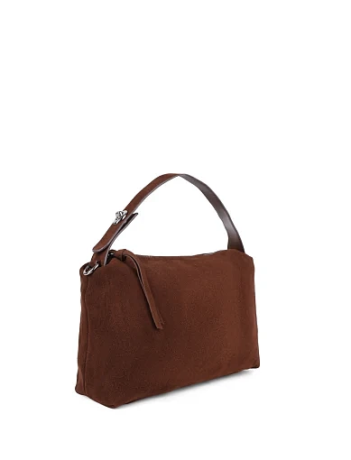 Жіноча сумка тоут MIRATON замшева коричнева - фото 3 - Miraton