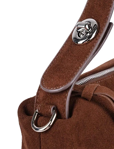 Жіноча сумка тоут MIRATON замшева коричнева - фото 4 - Miraton