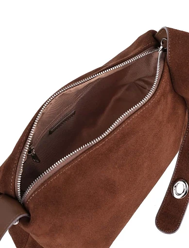 Жіноча сумка тоут MIRATON замшева коричнева - фото 5 - Miraton