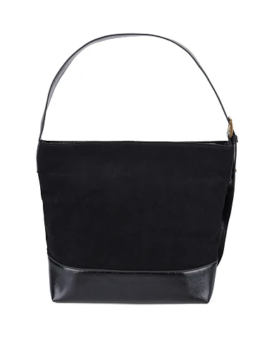 Жіноча сумка хобо MIRATON замшева чорна - фото 3 - Miraton