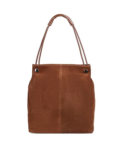 Жіноча сумка хобо MIRATON замшева помаранчева - фото 3 - Miraton