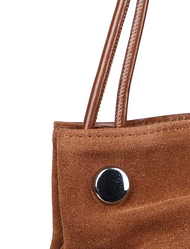 Жіноча сумка хобо MIRATON замшева помаранчева - фото 4 - Miraton