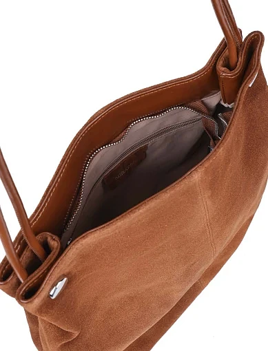 Жіноча сумка хобо MIRATON замшева помаранчева - фото 5 - Miraton