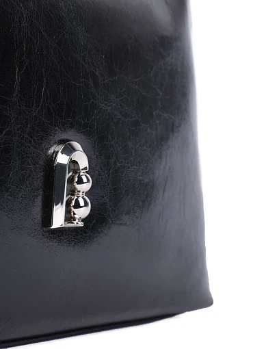 Женская сумка через плечо MIRATON кожаная черная - фото 6 - Miraton