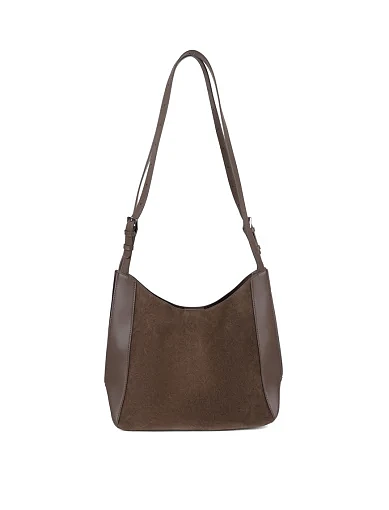 Жіноча сумка хобо MIRATON замшева зелена - фото 7 - Miraton