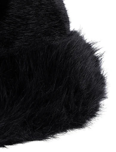 Шапка з хутром чорна(1228-5) - фото 2 - Miraton