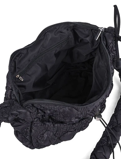 Женская сумка через плечо MIRATON тканевая черная - фото 6 - Miraton