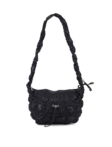 Женская сумка через плечо MIRATON тканевая черная - фото 7 - Miraton