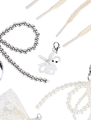 Набір прикрас для взуття підвіски з намистин та перлів - фото 2 - Miraton