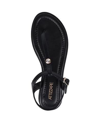 Жіночі сандалі Attizzare шкіряні чорні - фото 3 - Miraton