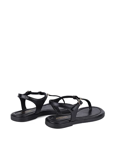 Жіночі сандалі Attizzare шкіряні чорні - фото 4 - Miraton