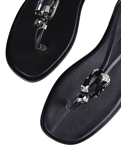 Жіночі сандалі Attizzare шкіряні чорні - фото 5 - Miraton