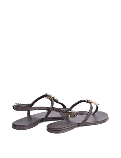 Жіночі сандалі Attizzare шкіряні коричневі - фото 4 - Miraton