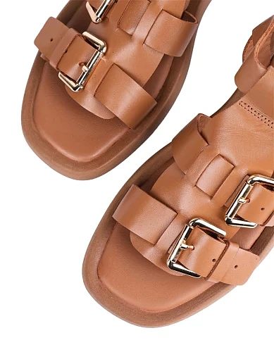 Жіночі сандалі Attizzare шкіряні коричневі Attizzare шкіряні - фото 5 - Miraton