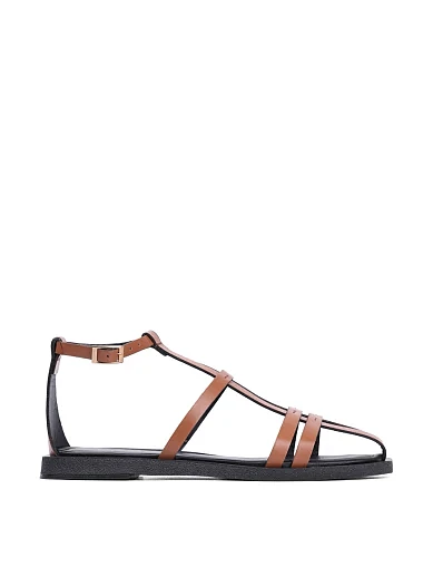 Жіночі сандалі Attizzare шкіряні коричневі - фото 2 - Miraton