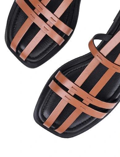 Жіночі сандалі Attizzare шкіряні коричневі - фото 5 - Miraton