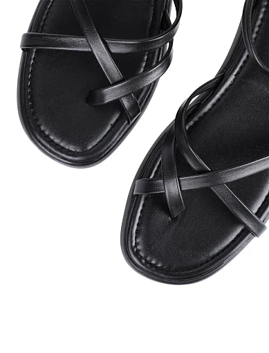 Жіночі сандалі Attizzare шкіряні чорні - фото 5 - Miraton