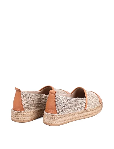 Жіночі еспадрильї Attizzare шкіряні бежеві - фото 4 - Miraton