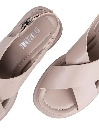 Женские сандалии Attizzare кожаные серые - фото 5 - Miraton