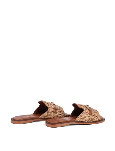 Жіночі шльопанці Attizzare шкіряні бежеві - фото 4 - Miraton