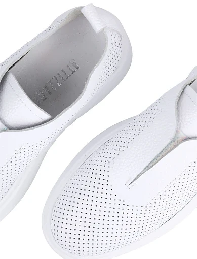 Жіночі сліпони Attizzare шкіряні білі - фото 5 - Miraton