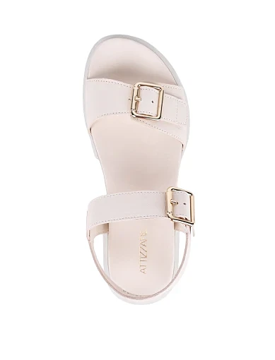 Жіночі сандалі Attizzare шкіряні рисового кольору - фото 2 - Miraton
