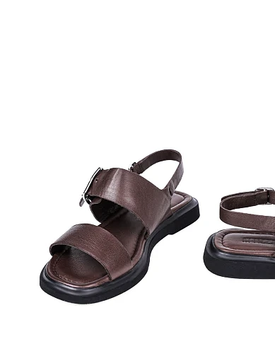 Жіночі сандалі Attizzare шкіряні коричневі - фото 2 - Miraton