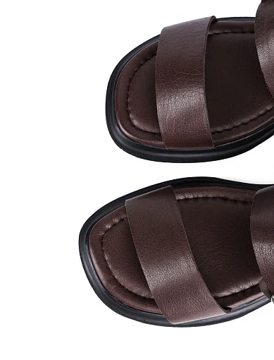 Жіночі сандалі Attizzare шкіряні коричневі - фото 5 - Miraton