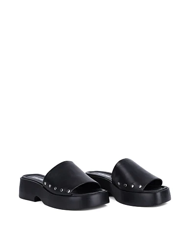 Жіночі сабо Attizzare шкіряні чорні - фото 3 - Miraton