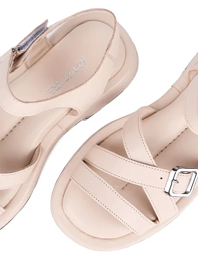 Жіночі сандалі Attizzare шкіряні бежеві - фото 5 - Miraton