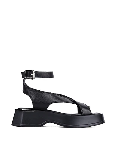 Жіночі сандалі Attizzare шкіряні чорні - фото 2 - Miraton