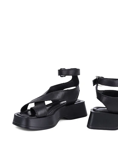 Жіночі сандалі Attizzare шкіряні чорні - фото 3 - Miraton