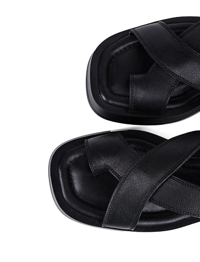 Жіночі сандалі Attizzare шкіряні чорні - фото 6 - Miraton