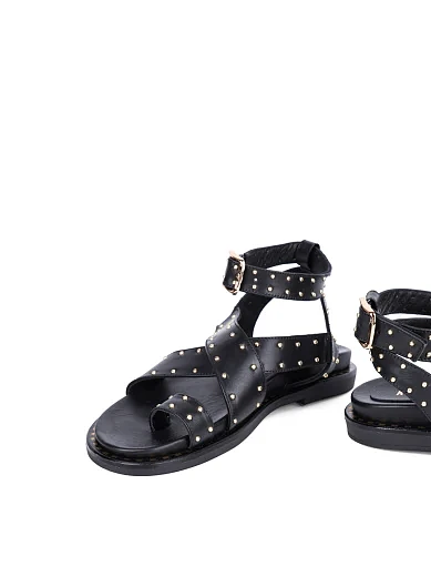 Жіночі сандалі Attizzare шкіряні чорні - фото 2 - Miraton