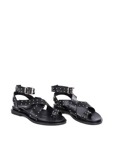 Жіночі сандалі Attizzare шкіряні чорні - фото 3 - Miraton