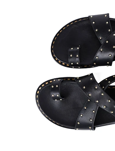 Жіночі сандалі Attizzare шкіряні чорні - фото 5 - Miraton