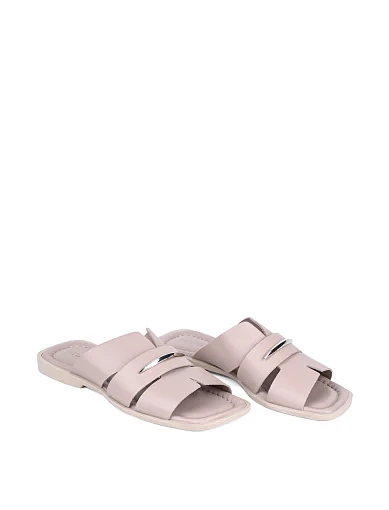 Жіночі шльопанці Attizzare шкіряні сірі - фото 3 - Miraton