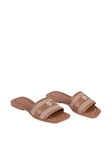 Жіночі шльопанці Attizzare шкіряні коричневі - фото 3 - Miraton