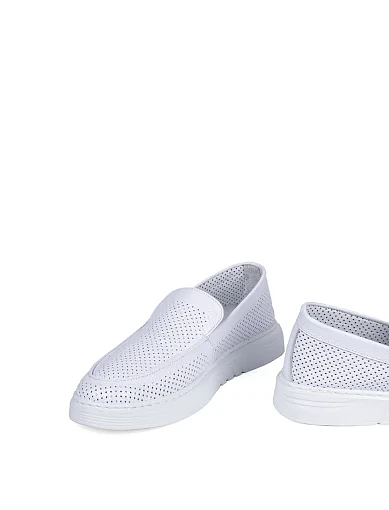 Жіночі сліпони Attizzare шкіряні білі - фото 2 - Miraton