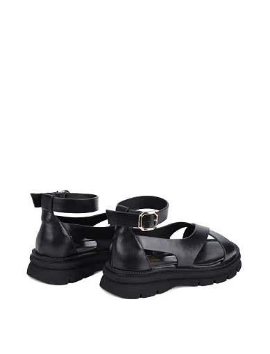 Жіночі сандалі Attizzare шкіряні чорні - фото 4 - Miraton