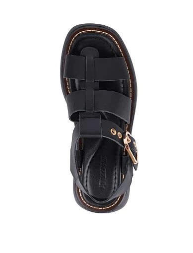 Жіночі сандалі Attizzare шкіряні чорні - фото 2 - Miraton