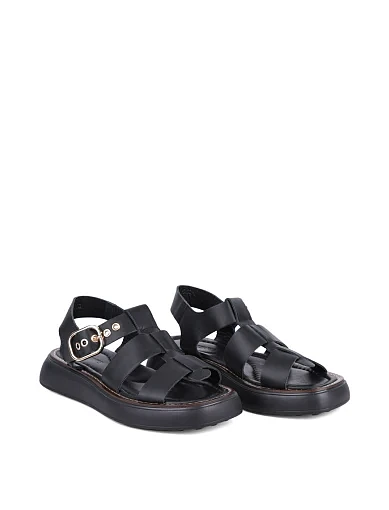 Жіночі сандалі Attizzare шкіряні чорні - фото 3 - Miraton