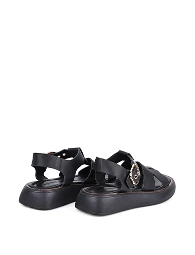 Жіночі сандалі Attizzare шкіряні чорні - фото 4 - Miraton