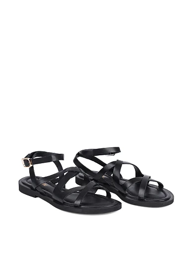 Жіночі сандалі Attizzare шкіряні чорні - фото 3 - Miraton