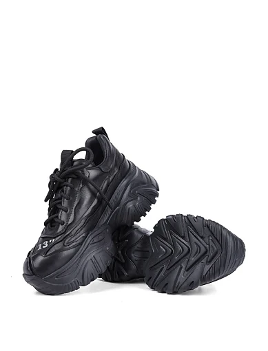 Жіночі кросівки MIRATON шкіряні чорні - фото 2 - Miraton