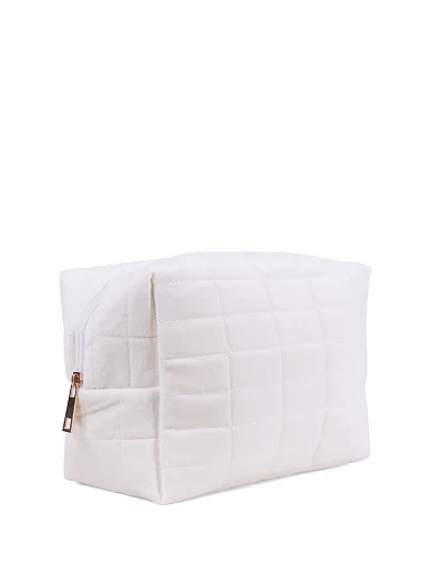 Косметичка велюрова біла(MK-39) - фото 2 - Miraton