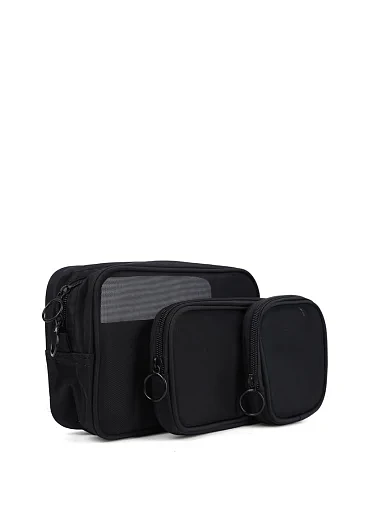 Косметичка з сітки чорна(PK-18) - фото 2 - Miraton