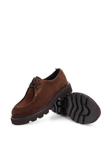 Мужские туфли Miguel Miratez замшевые коричневые - фото 2 - Miraton